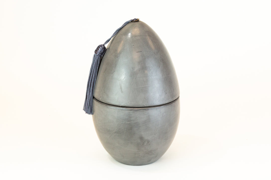 Moroccan Scented Egg Candle – Tadelakt Candle with Tassel (Multiple Sizes + Scents)