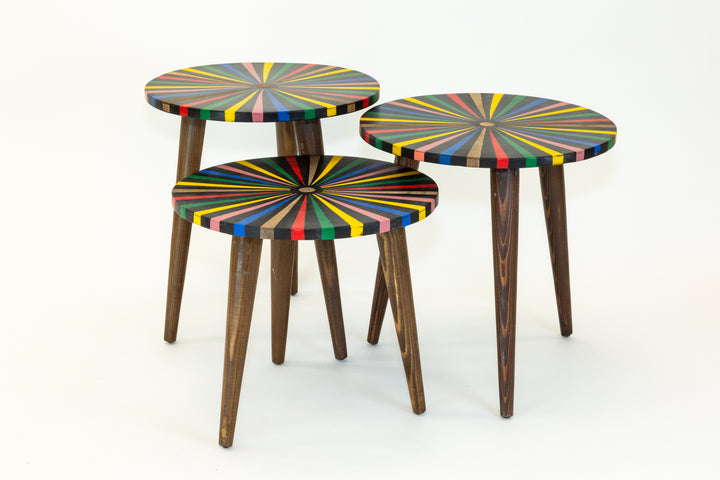 Colorblock Nesting Tables — Set of 3