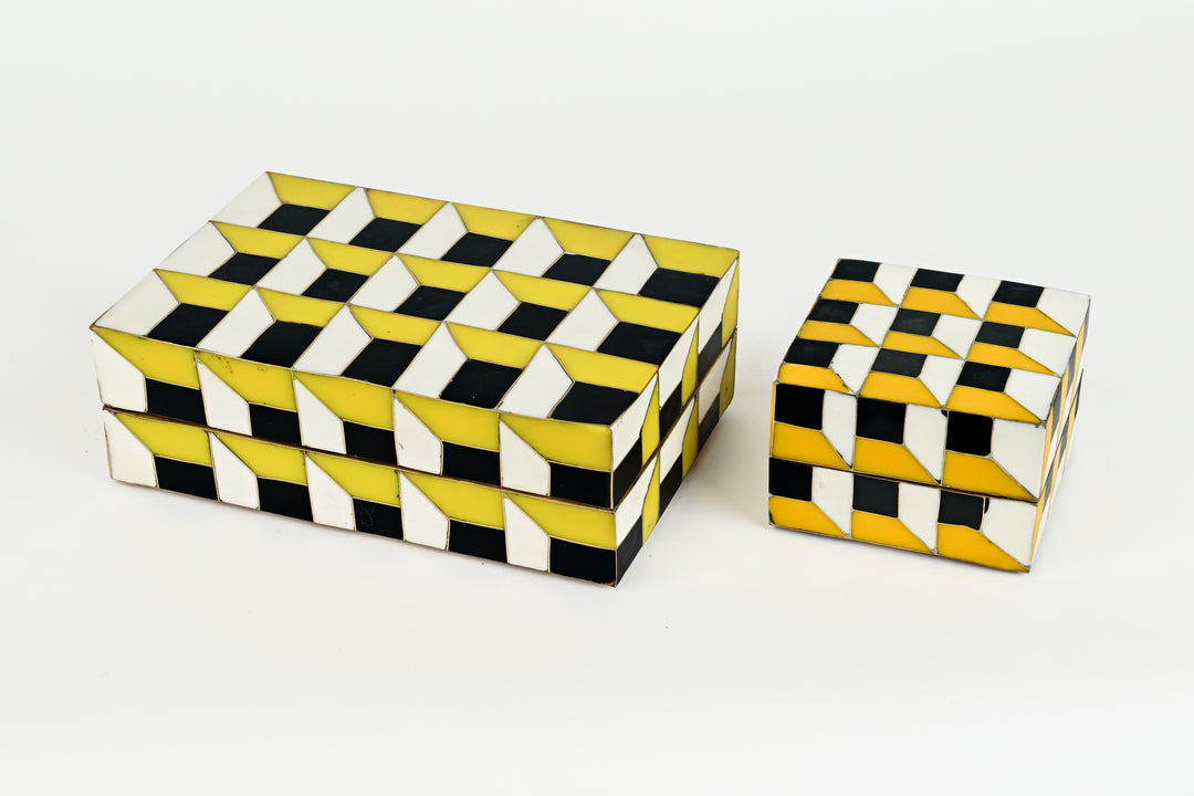 Colorful Moroccan Pattern Bone Inlay Box