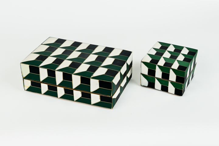 Colorful Moroccan Pattern Bone Inlay Box