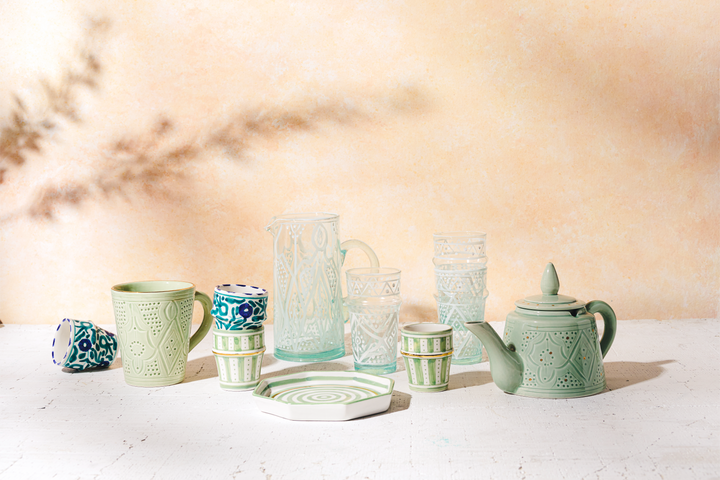 Handcrafted Green Ceramic Mug