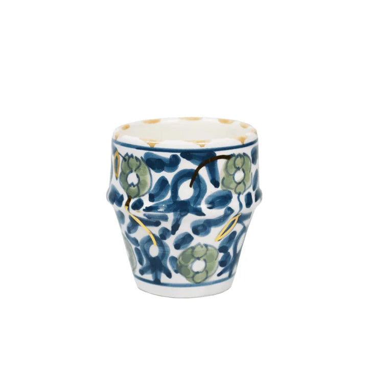 Handpainted Moroccan Ceramic Nespresso Cup with Intricate Floral Patterns, Unique Handmade Moroccan Ceramic Espresso Cup for Drinkware Collection
