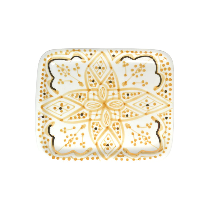 Moroccan Zwak Ceramic Tray With 12k Gold Details