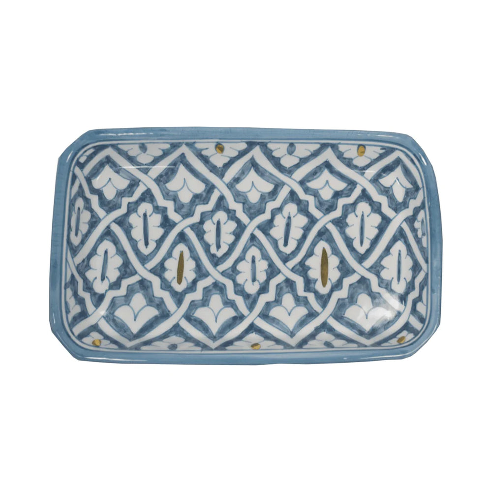 Handmade Moroccan Rectangular Ceramic Serving Tray, Unique Serveware, Moroccan Tableware