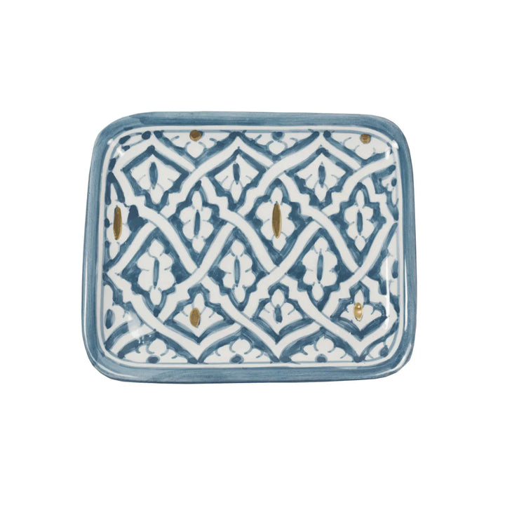 Handmade Moroccan Ceramic Small Tray - Blue Pattern, Unique Serveware, Moroccan Tableware, Moroccan Ceramic Small Tray with Blue Pattern, Unique Serving Dish, Artistic Ceramic Tableware