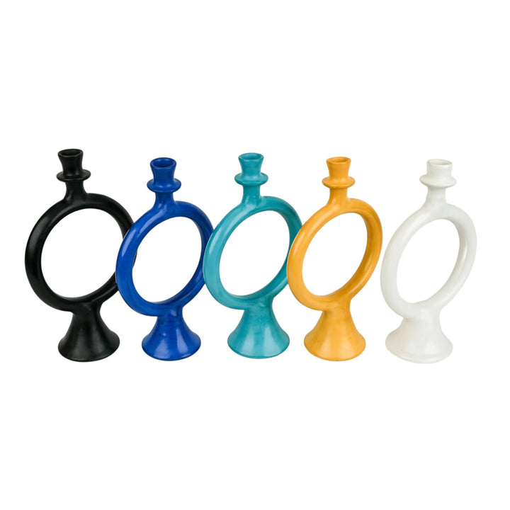 Handmade Moroccan Tadelakt Candle Holder – Modern Sculptural Design