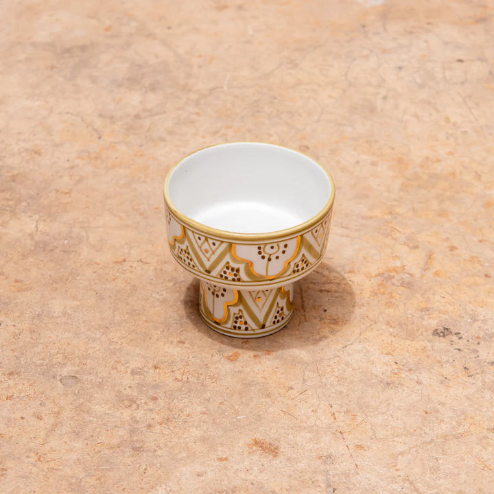 Small Handmade Moroccan Green Ceramic Serving Bowl