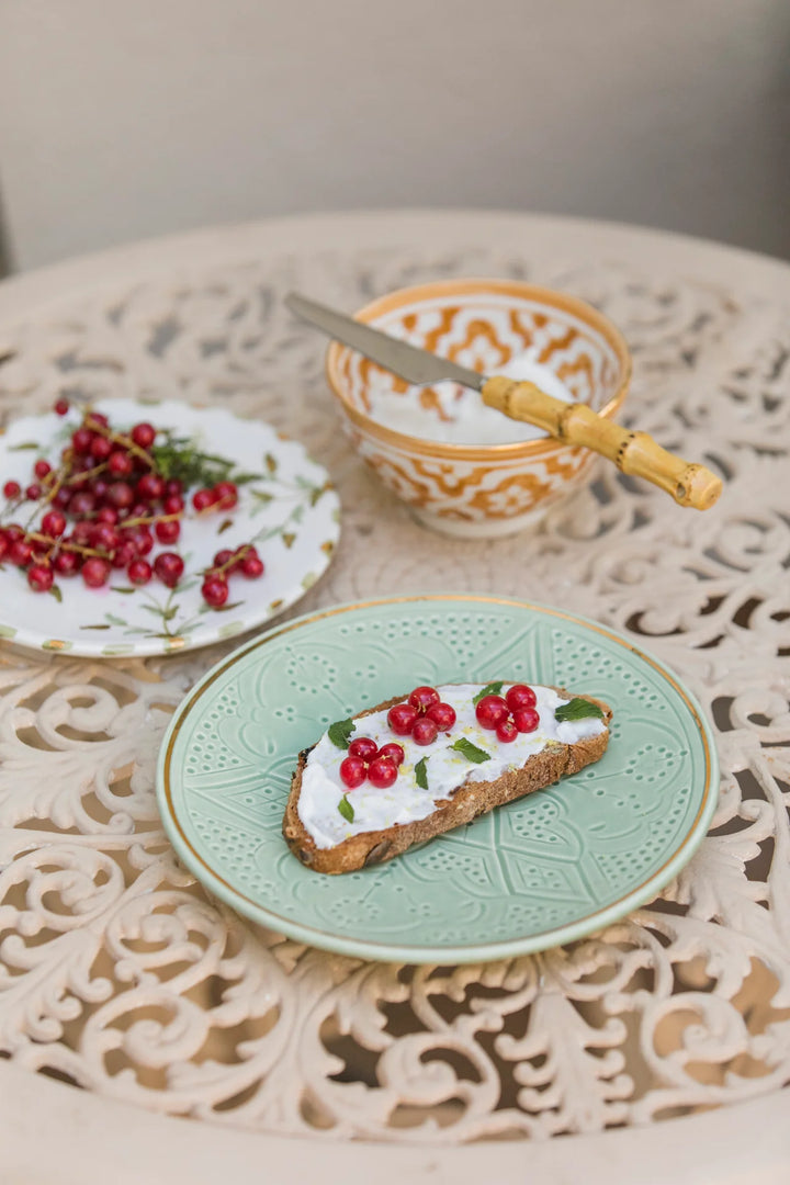 Handcrafted Ceramic Green Dinner Plate